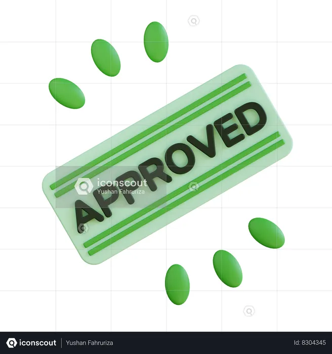 Approved  3D Icon