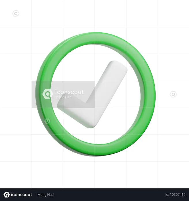 Approved  3D Icon