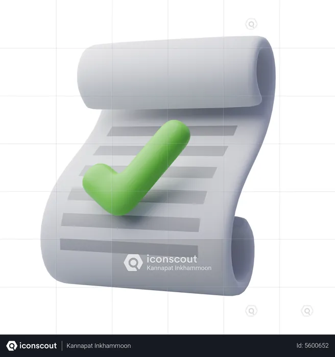Approved Agreement  3D Icon