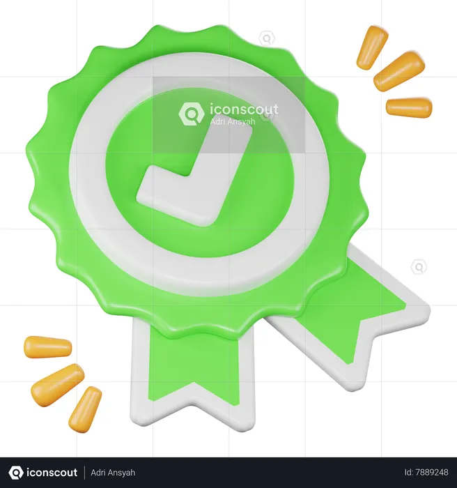 Approved Badge  3D Icon