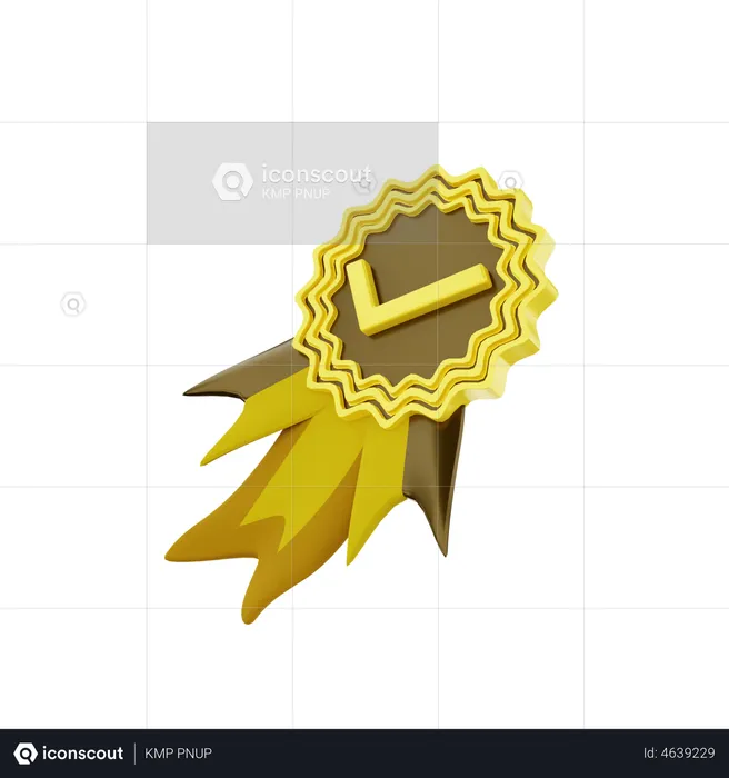 Approved Badge  3D Illustration