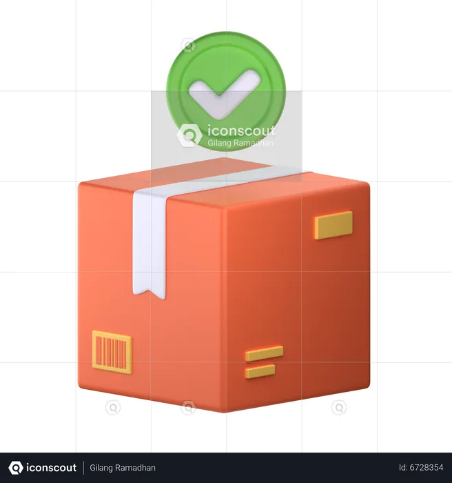 Approved Box Package  3D Icon