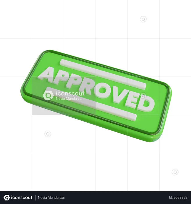 Approved Button  3D Icon