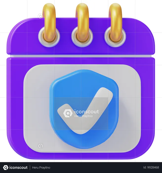 Approved Calendar  3D Icon