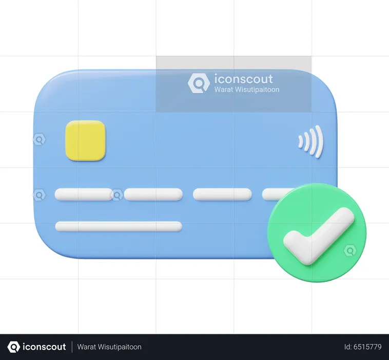 Approved Card Payment  3D Icon