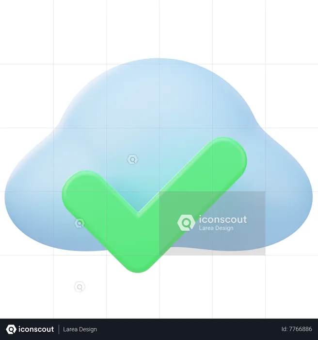 Approved Cloud  3D Icon