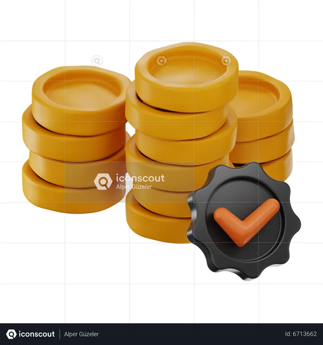 Approved Currency  3D Icon