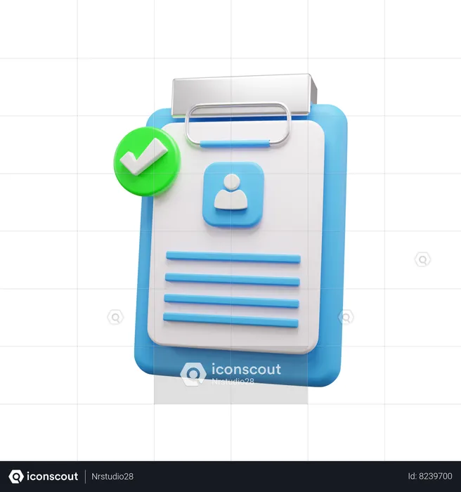 Approved Cv  3D Icon