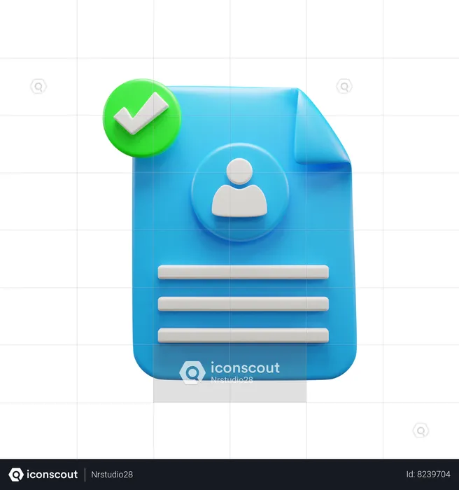 Approved Cv  3D Icon