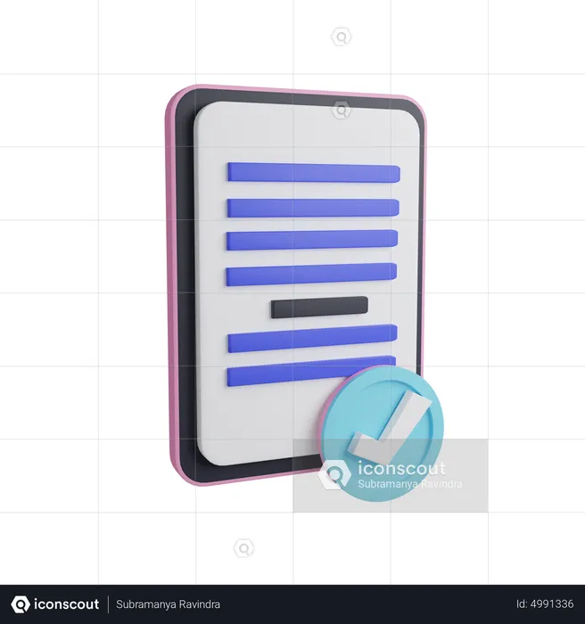 Approved document  3D Icon