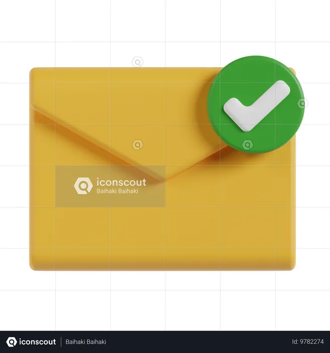 Approved Email  3D Icon