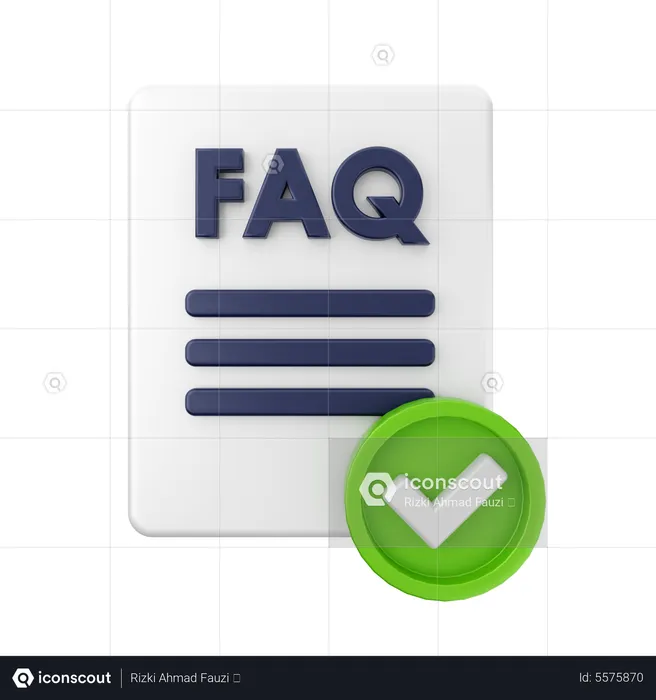 Approved Faq Document  3D Icon