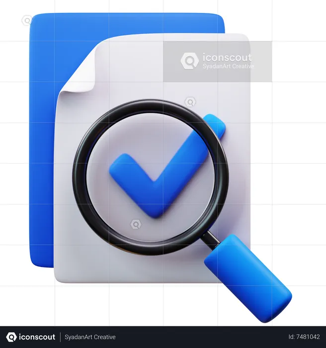 Approved File Search  3D Icon