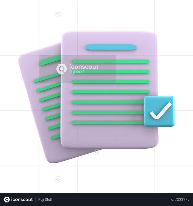 Approved Files  3D Icon