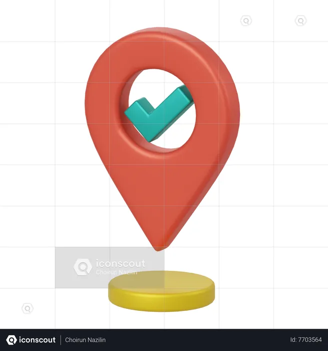 Approved Location  3D Icon