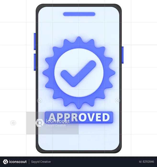 Approved Mobile  3D Icon