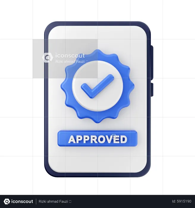 Approved Mobile  3D Icon