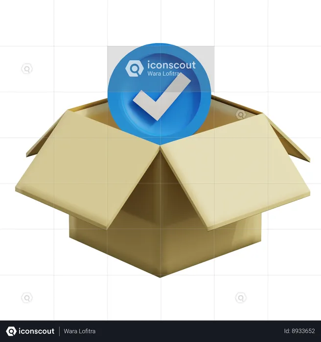 Approved Package  3D Icon