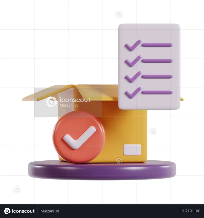 Approved Package  3D Icon