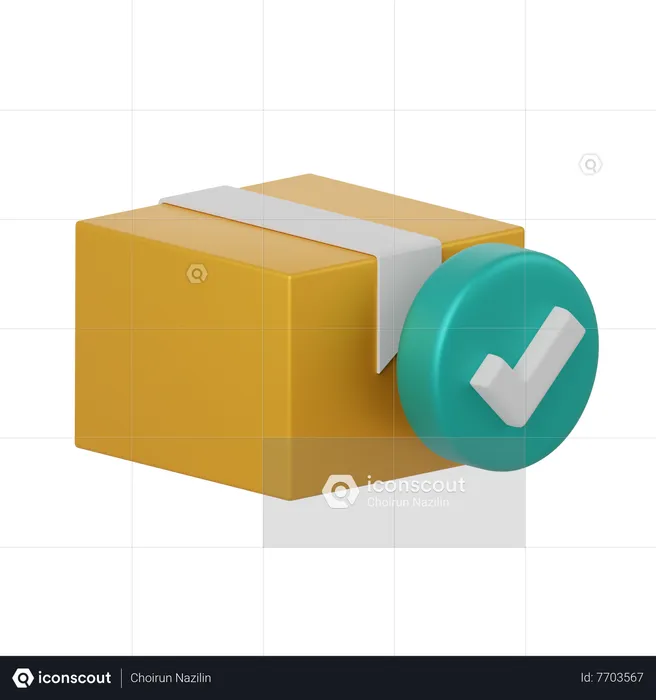 Approved Package  3D Icon