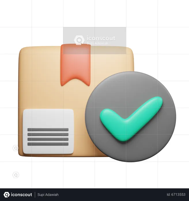 Approved Package  3D Icon