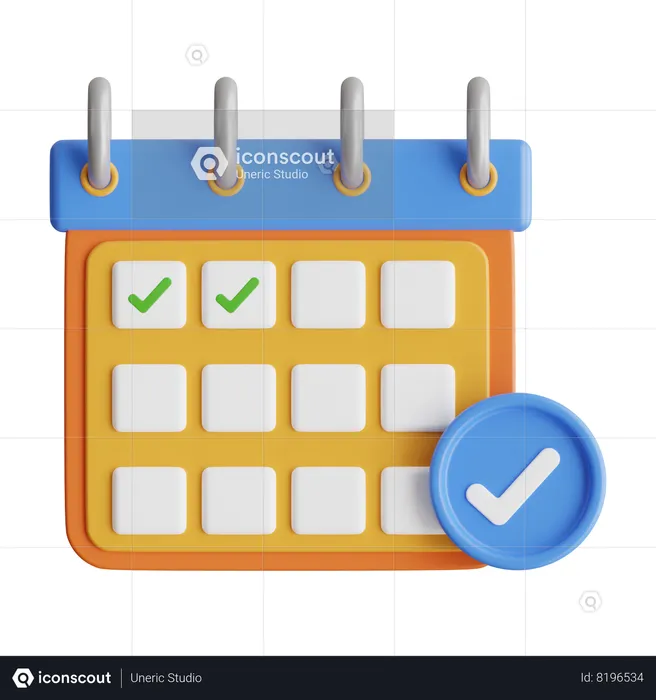 Approved Schedule  3D Icon