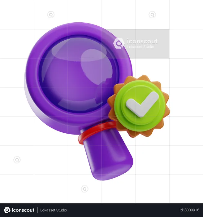 Approved Search  3D Icon