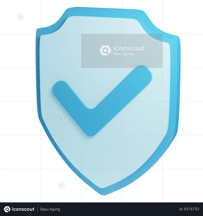 Approved Shield  3D Icon