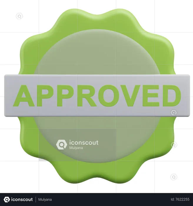 Approved Sign  3D Icon