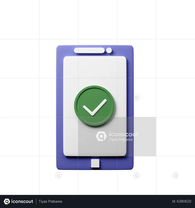 Approved Smartphone  3D Icon