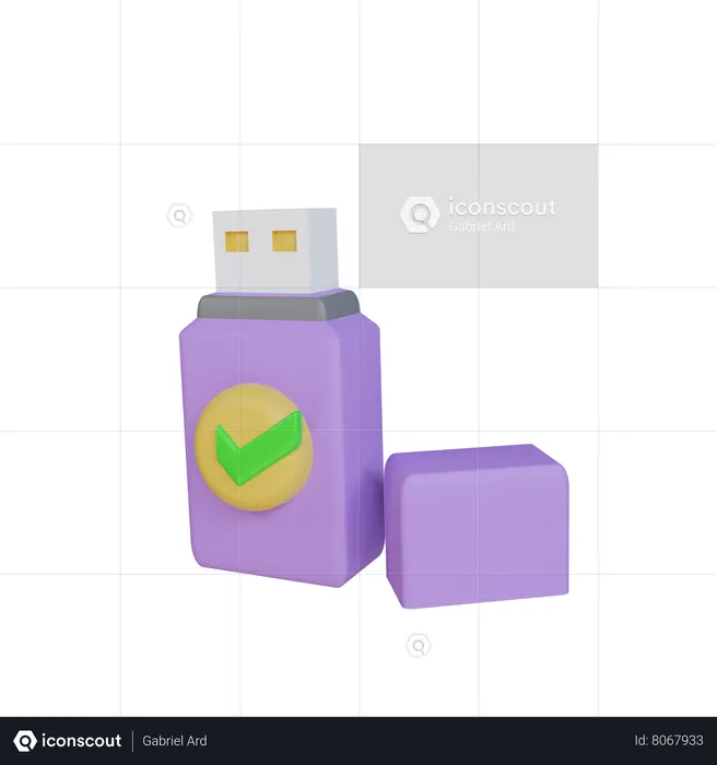 Approved Usb  3D Icon