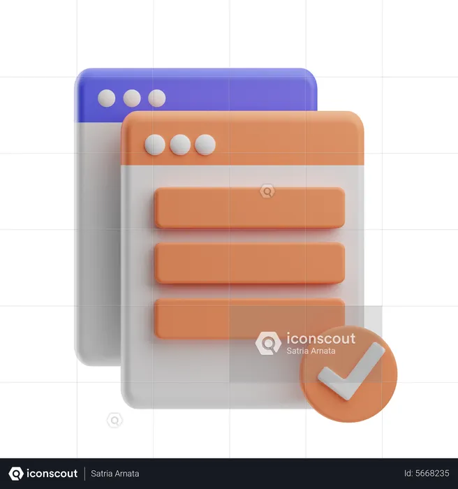 Approved Website  3D Icon