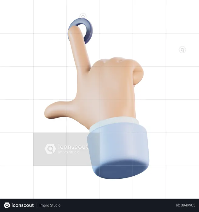 Appuyer sur le geste de maintien  3D Icon