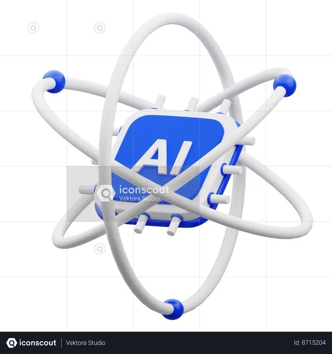 Aprendizagem de inteligência artificial  3D Icon