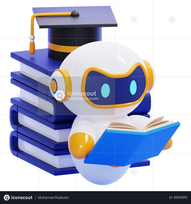 Aprendizagem de robôs  3D Icon