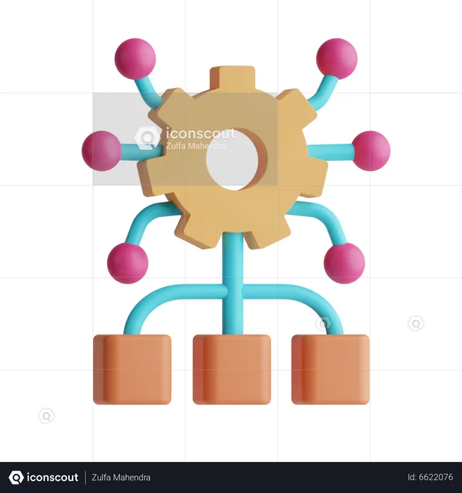 Aprendizaje automático  3D Icon