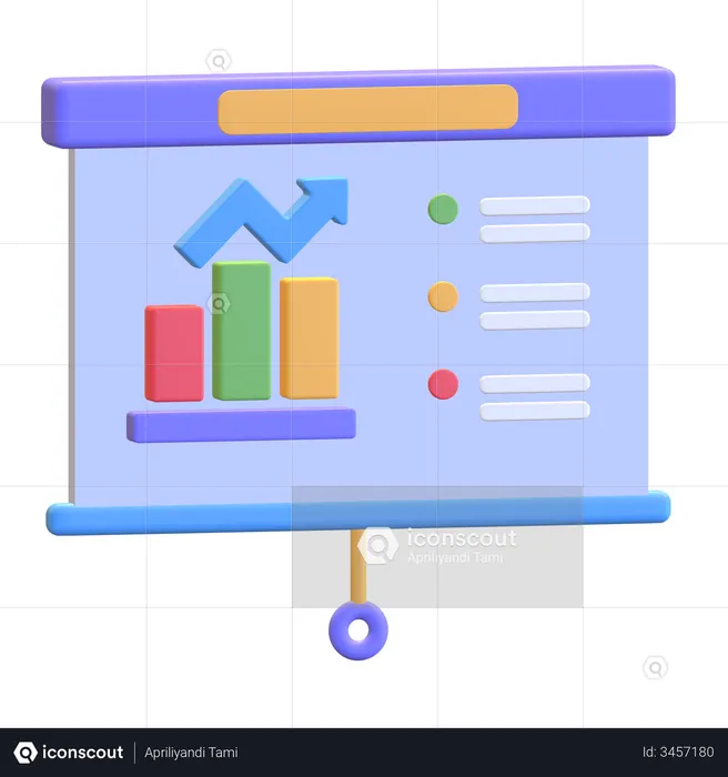 Apresentação de negócios  3D Icon