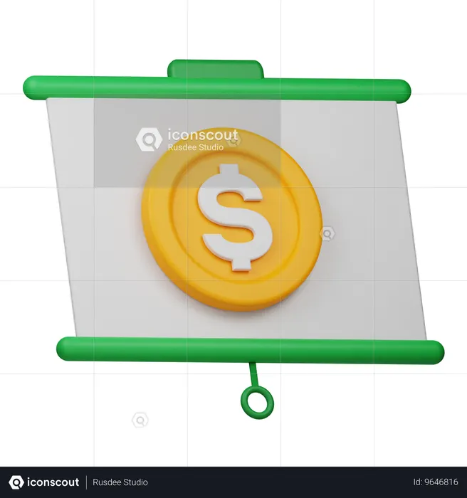 Apresentação financeira  3D Icon