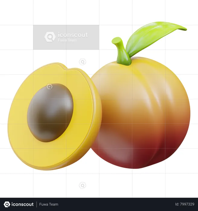 Apricot  3D Icon