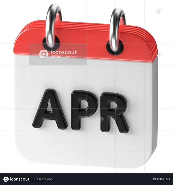 April  3D Icon