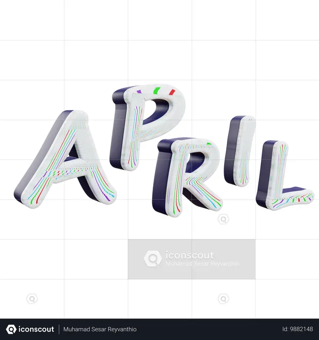 April  3D Icon