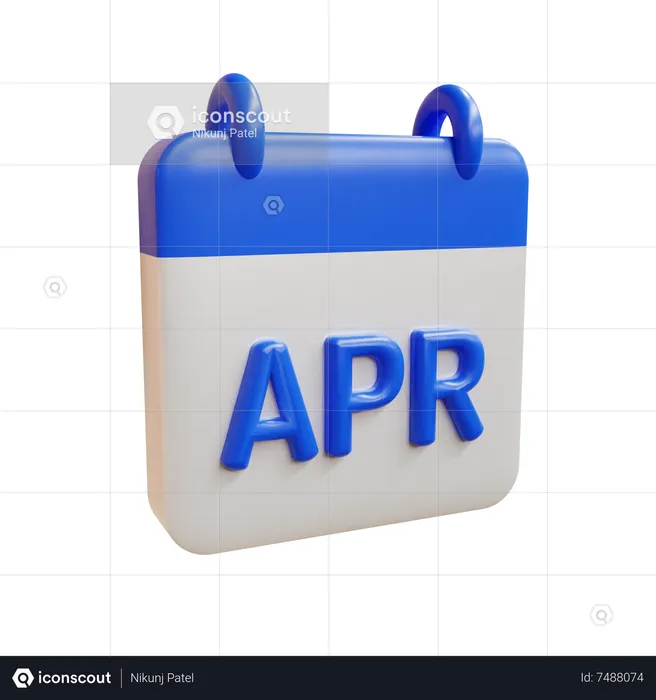 April  3D Icon