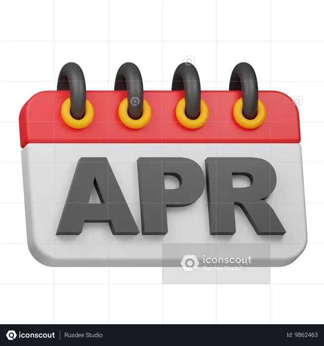 April Month  3D Icon