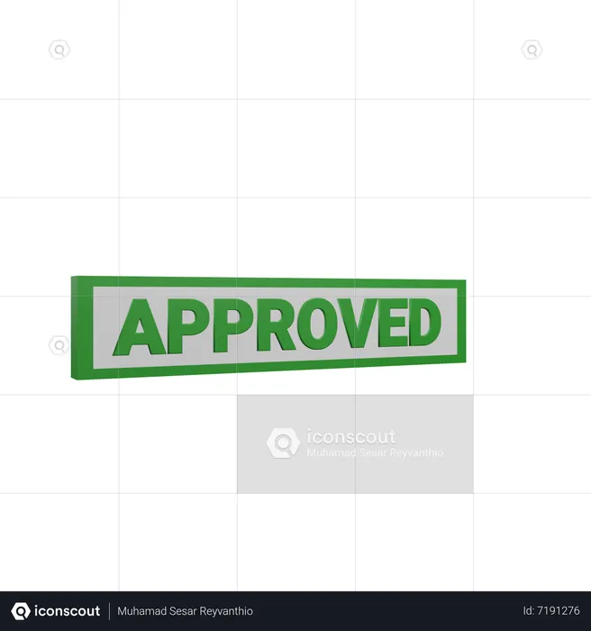 Aprovado  3D Icon