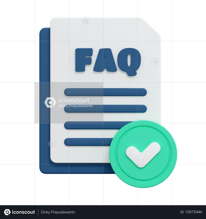 承認されたFAQ文書  3D Icon