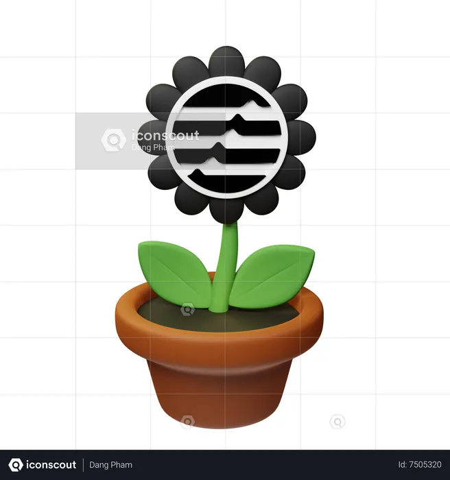 Apt Crypto Plant Pot  3D Icon