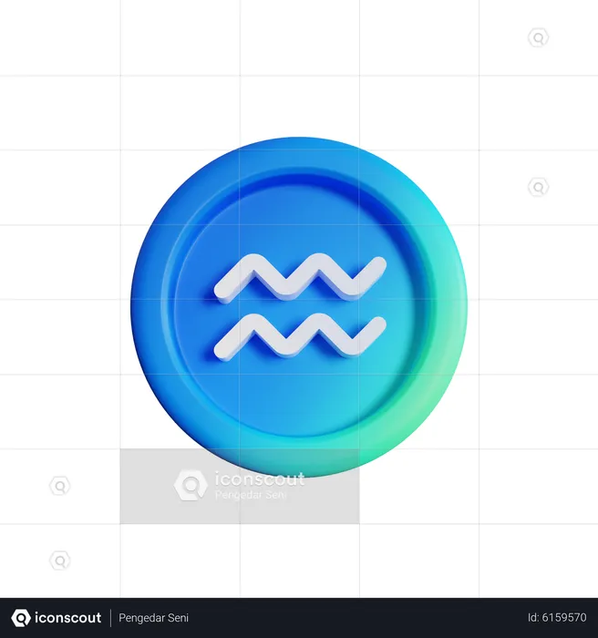 Aquarius  3D Icon