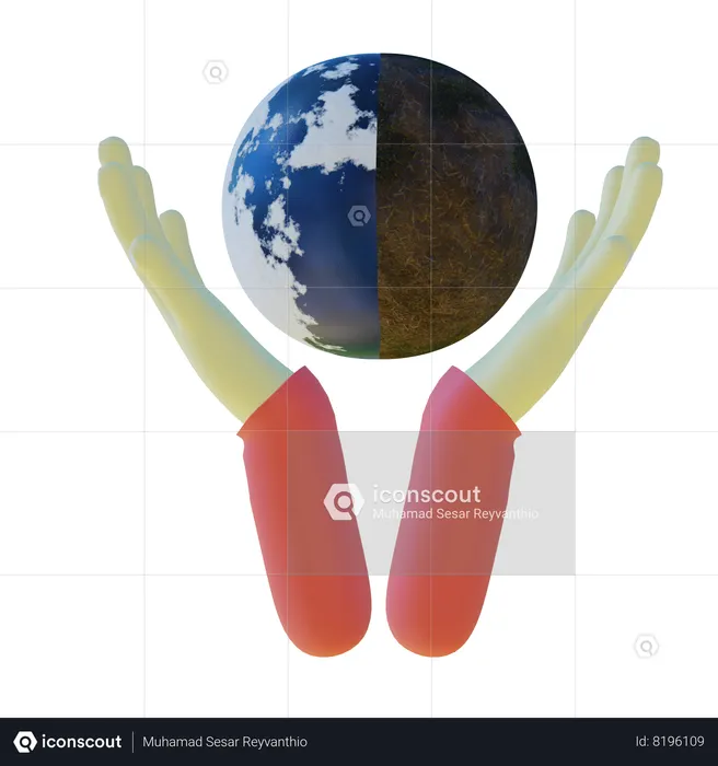 Aquecimento global  3D Icon