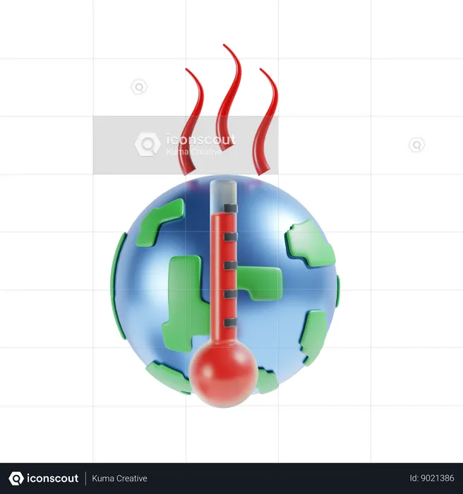 Aquecimento global  3D Icon