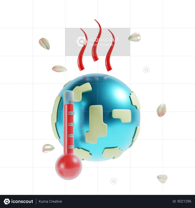 Aquecimento global  3D Icon